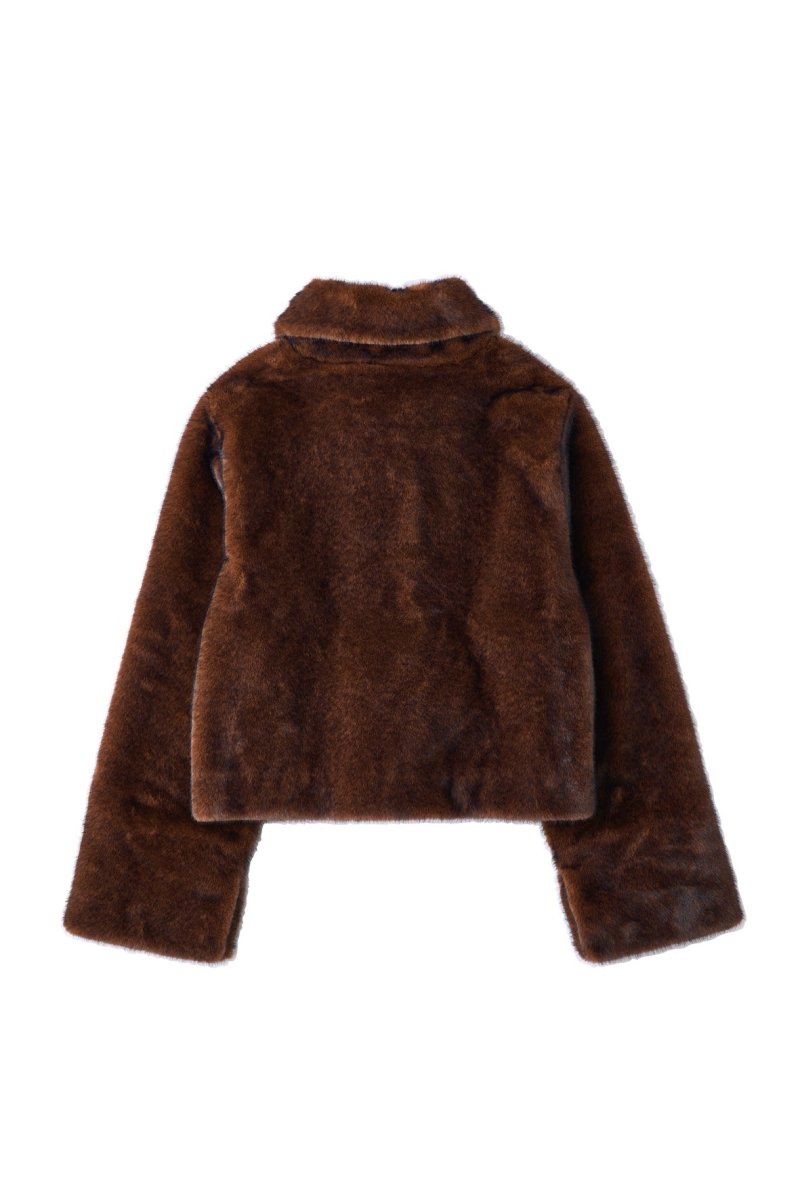 point collar fur coat/brown - KNUTH MARF