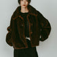 point collar fur coat/brown - KNUTH MARF