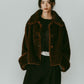 point collar fur coat/brown - KNUTH MARF