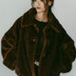 point collar fur coat/brown - KNUTH MARF