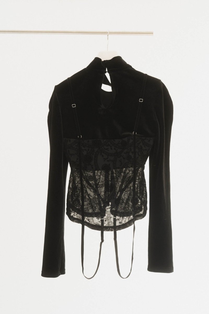 puff sleeves docking tops/black - KNUTH MARF