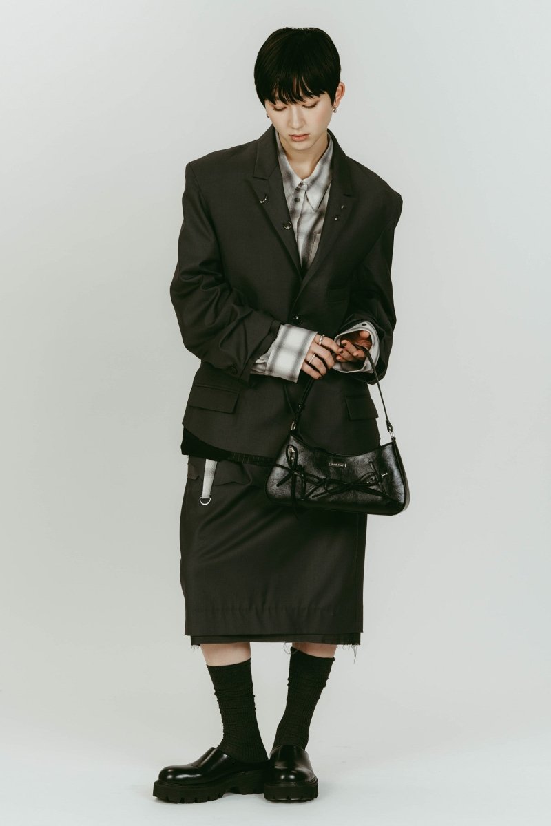 ribbon accent bag/black - KNUTH MARF