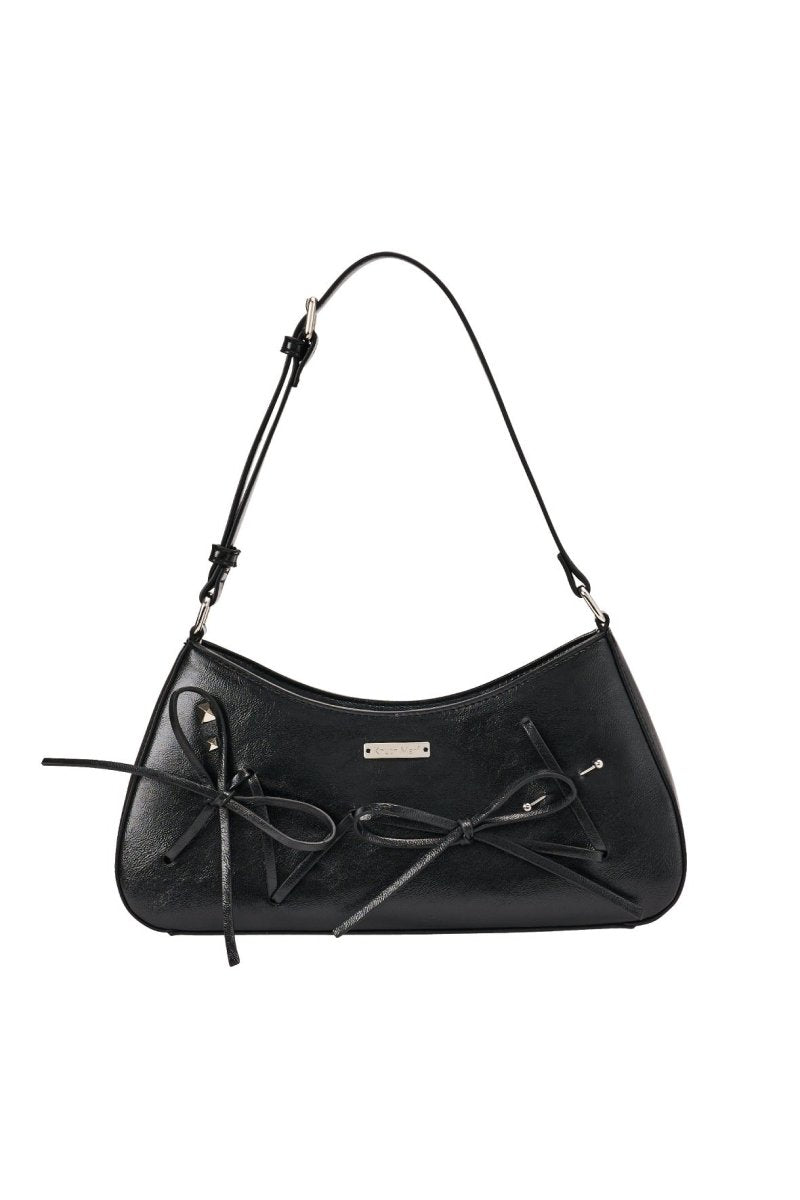 ribbon accent bag/black - KNUTH MARF