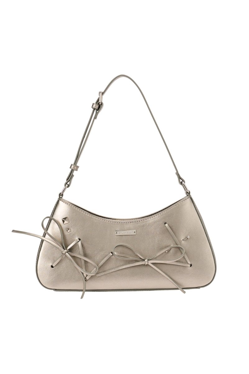 ribbon accent bag/silver - KNUTH MARF