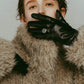 ringed leather gloves/black - KNUTH MARF