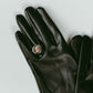 ringed leather gloves/black - KNUTH MARF