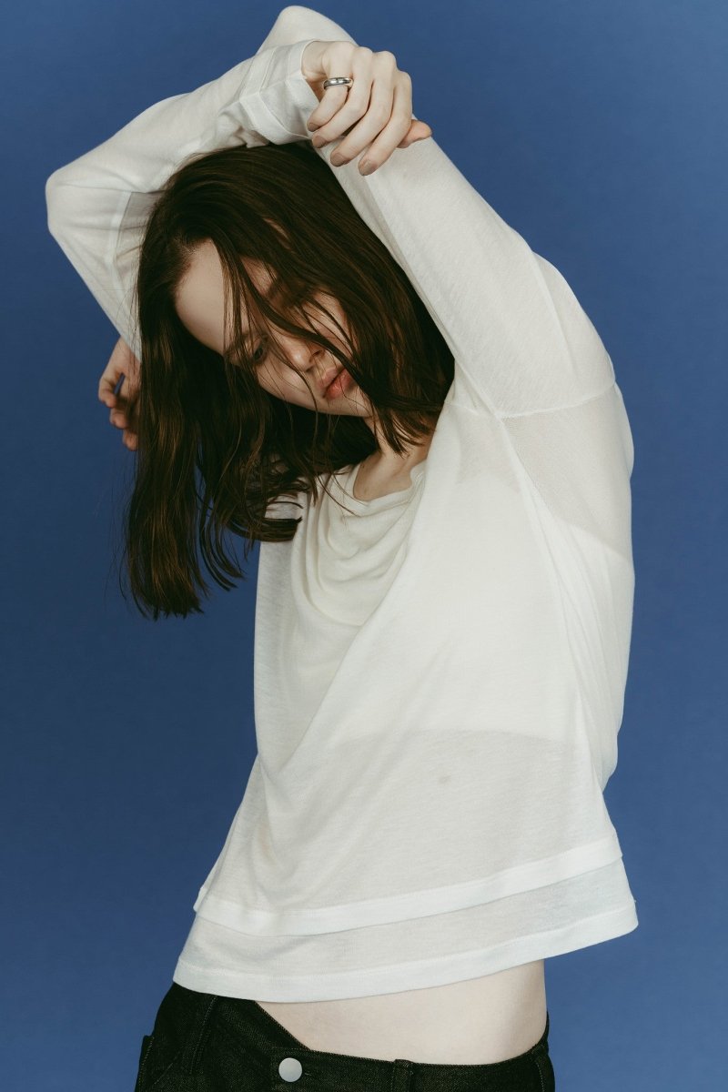 round neck layered top/white - KNUTH MARF