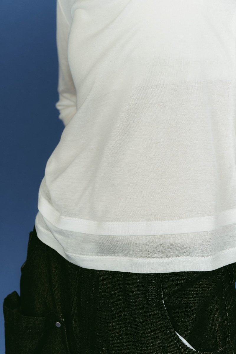 round neck layered top/white - KNUTH MARF