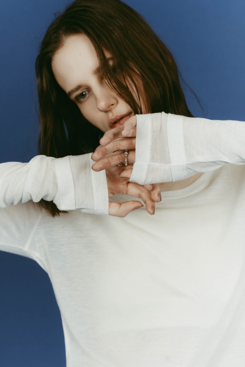 round neck layered top/white - KNUTH MARF