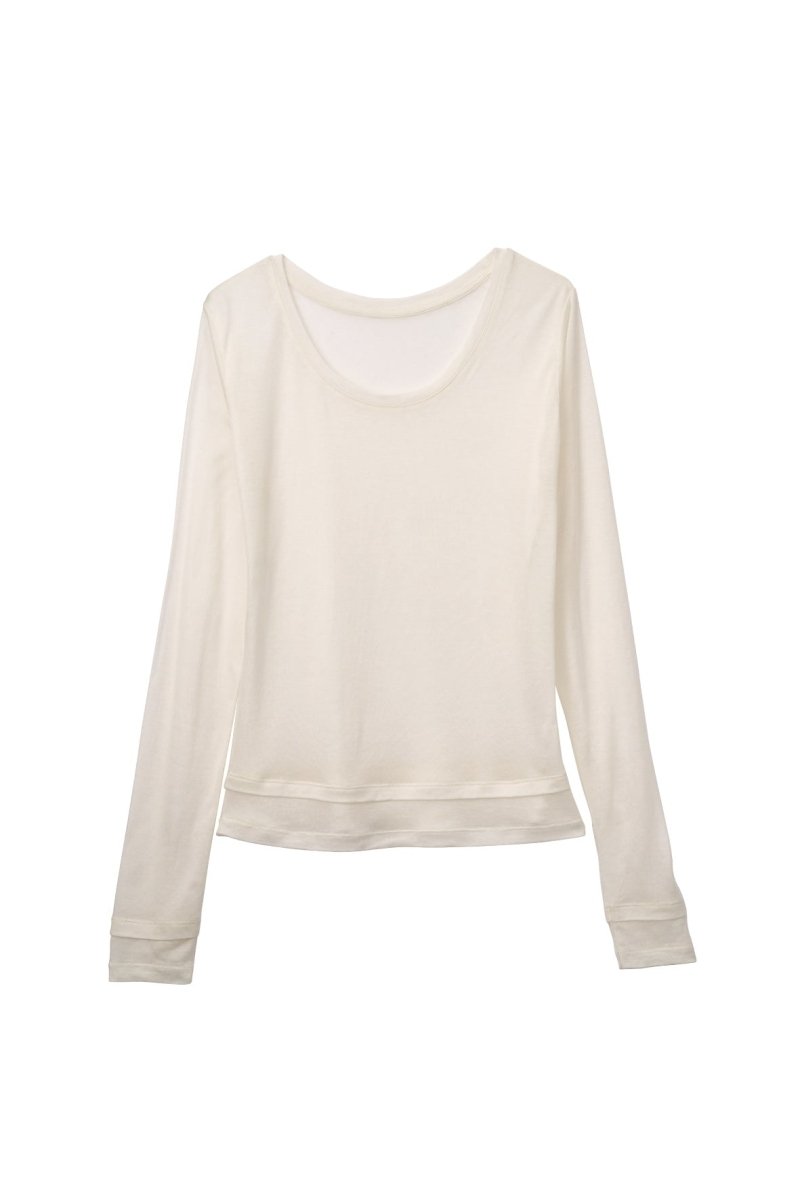 round neck layered top/white - KNUTH MARF