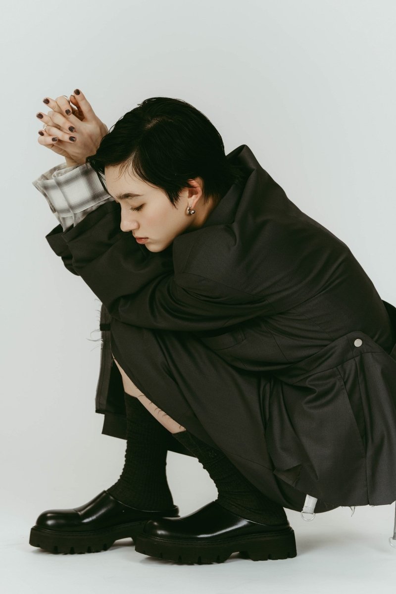 round toe sabot sandals/black - KNUTH MARF