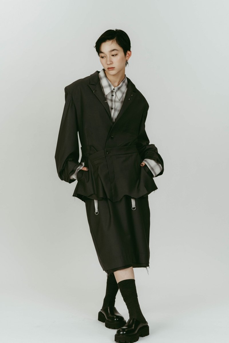 round toe sabot sandals/black - KNUTH MARF