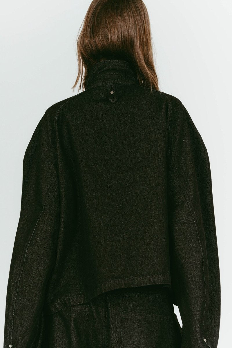 rounded pocket jacket(unisex)/black - KNUTH MARF