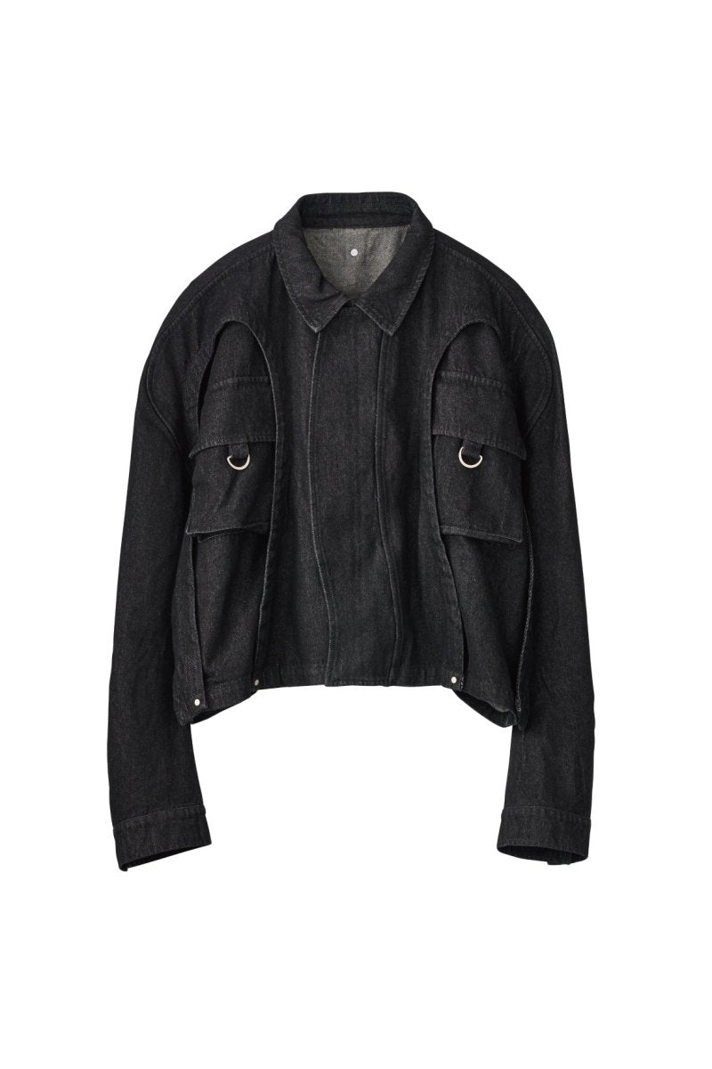rounded pocket jacket(unisex)/black - KNUTH MARF