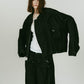 rounded pocket jacket(unisex)/black - KNUTH MARF