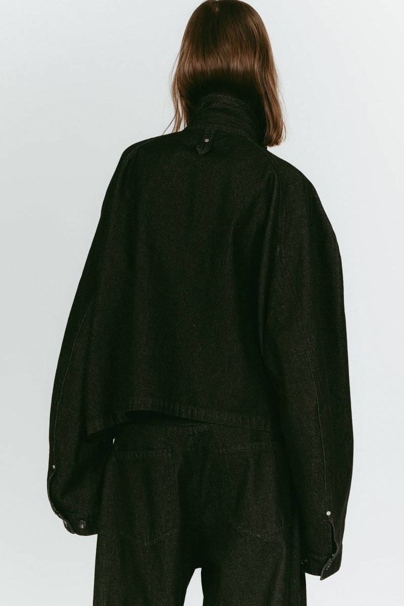 rounded pocket jacket(unisex)/black - KNUTH MARF