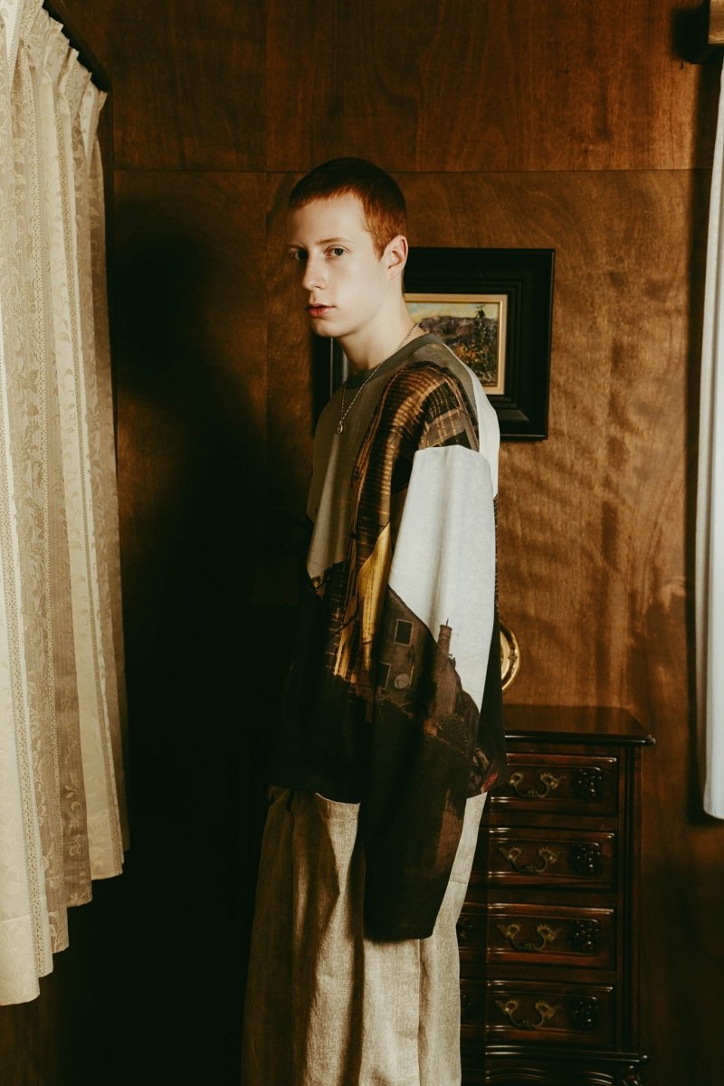 scenery print long sleeve tee/croatia - KNUTH MARF