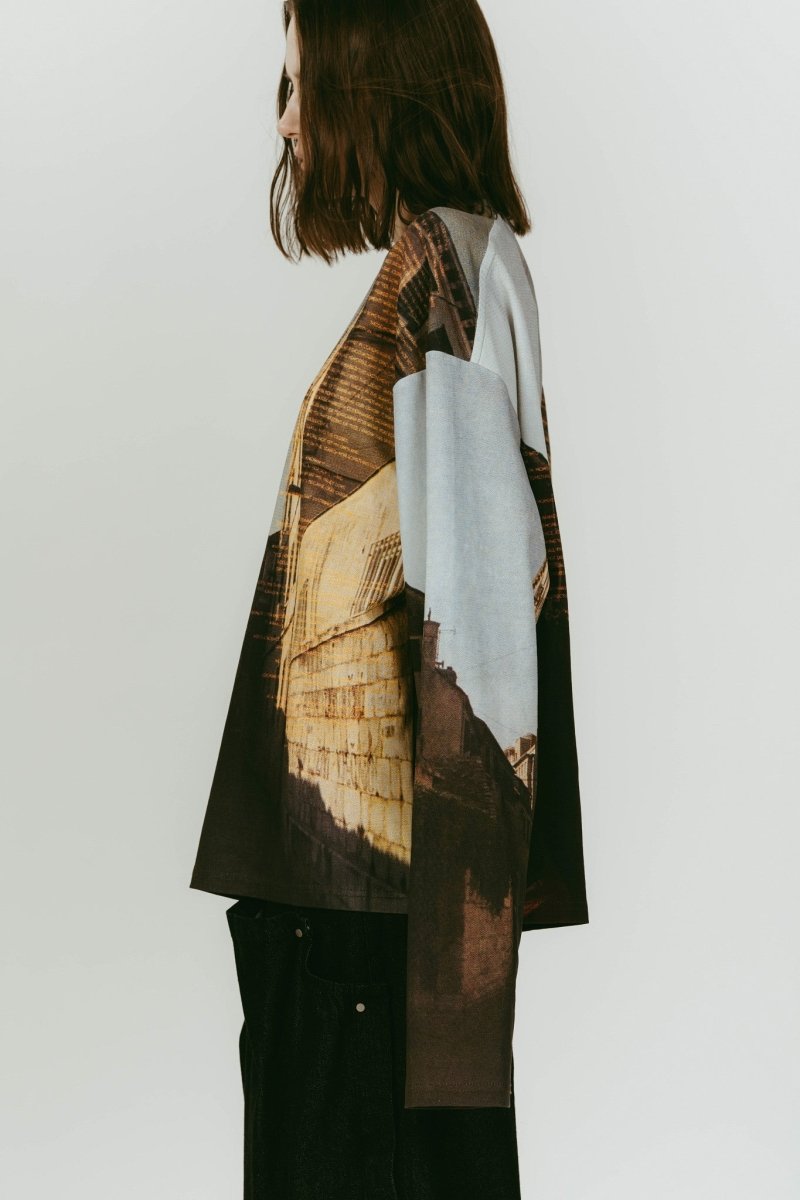 scenery print long sleeve tee/croatia - KNUTH MARF