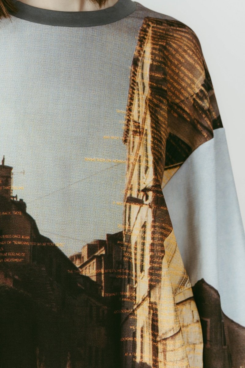 scenery print long sleeve tee/croatia - KNUTH MARF