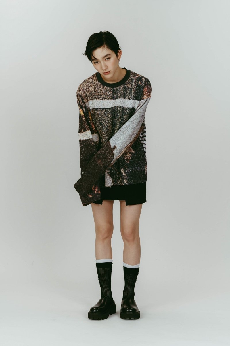 scenery print long sleeve tee/paris | KNUTH MARF
