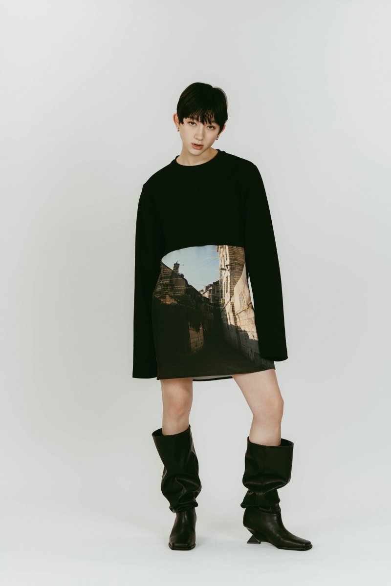 scenery print mini one piece/croatia - KNUTH MARF