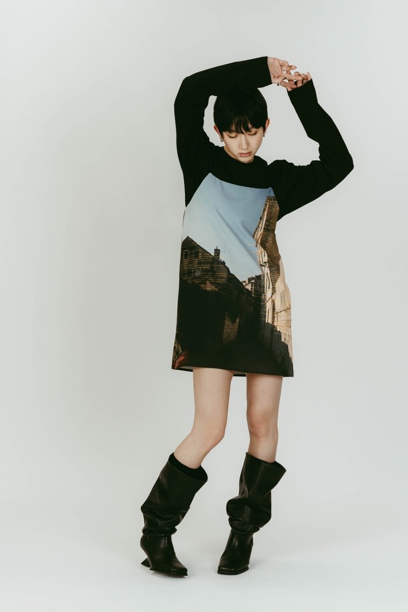 scenery print mini one piece/croatia - KNUTH MARF