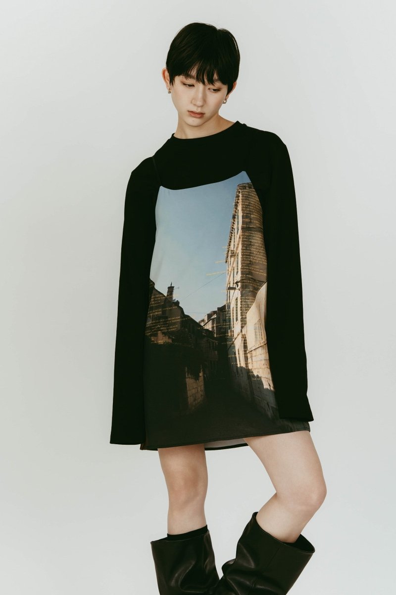 scenery print mini one piece/croatia - KNUTH MARF