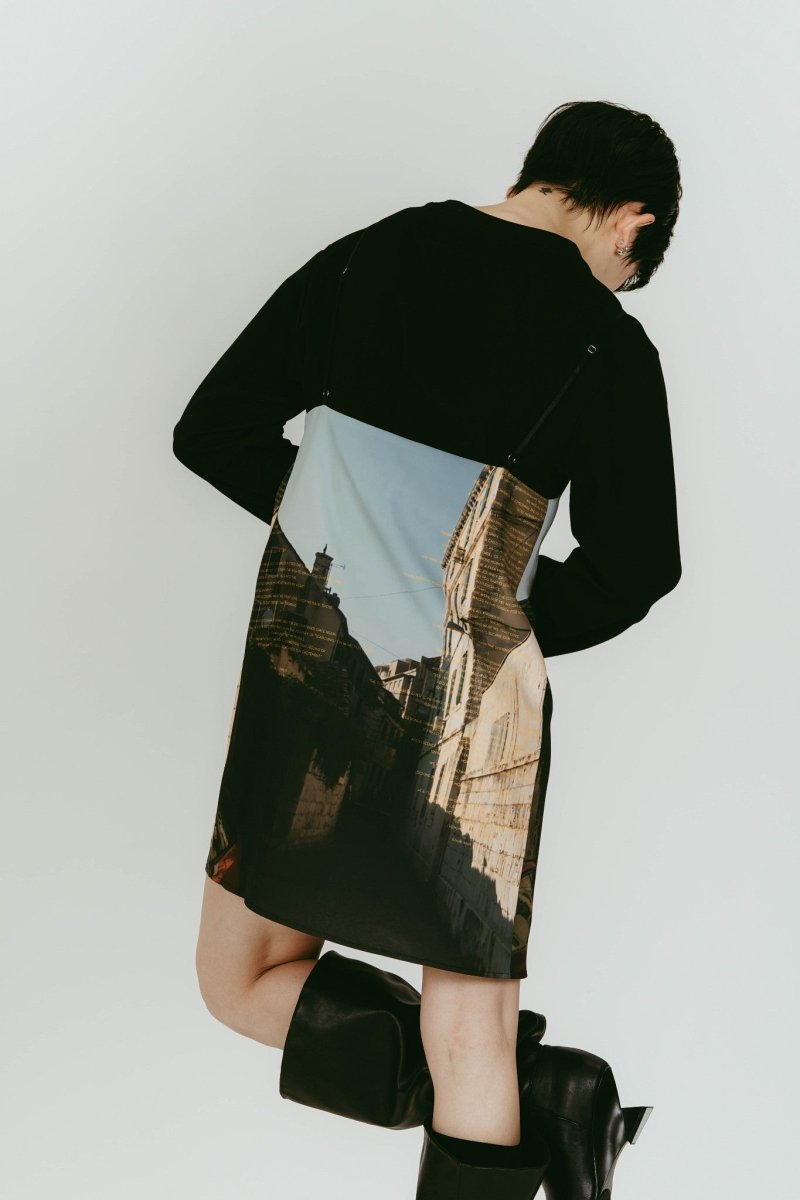 scenery print mini one piece/croatia - KNUTH MARF