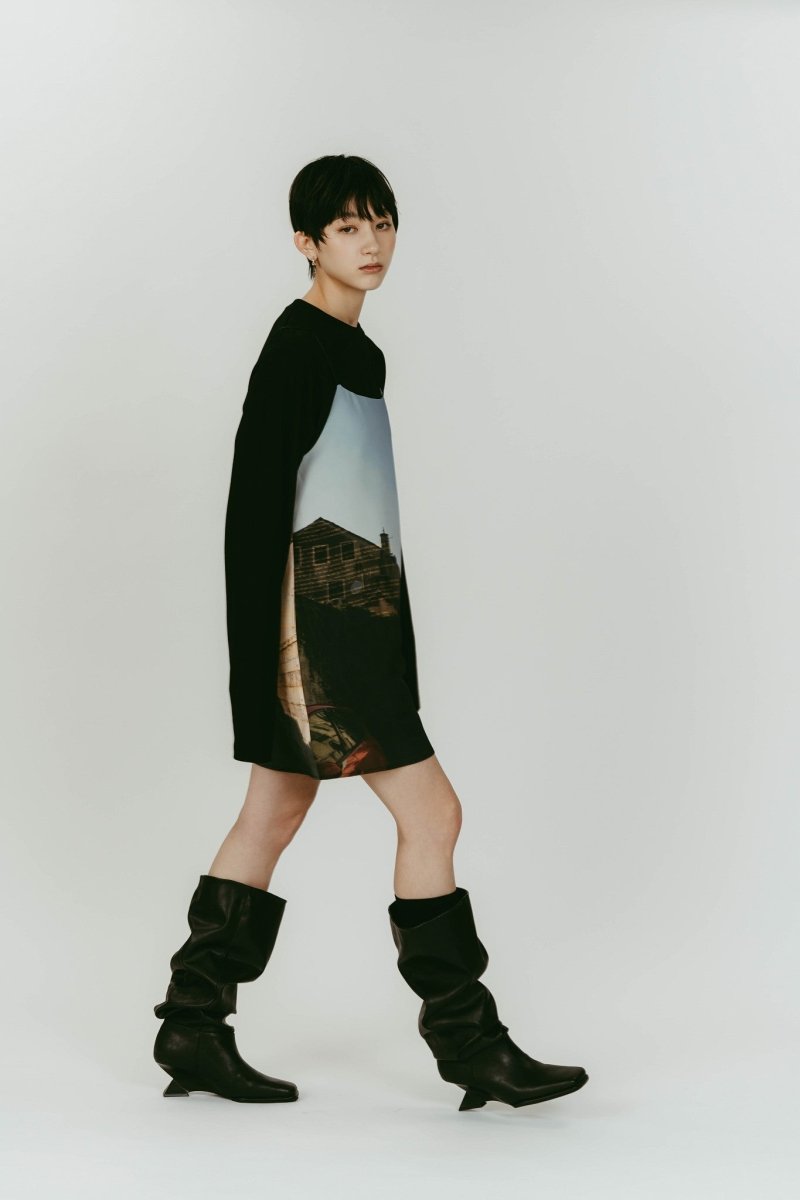 scenery print mini one piece/croatia - KNUTH MARF