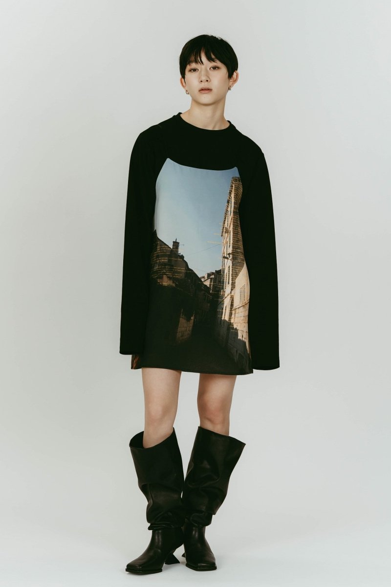 scenery print mini one piece/croatia - KNUTH MARF