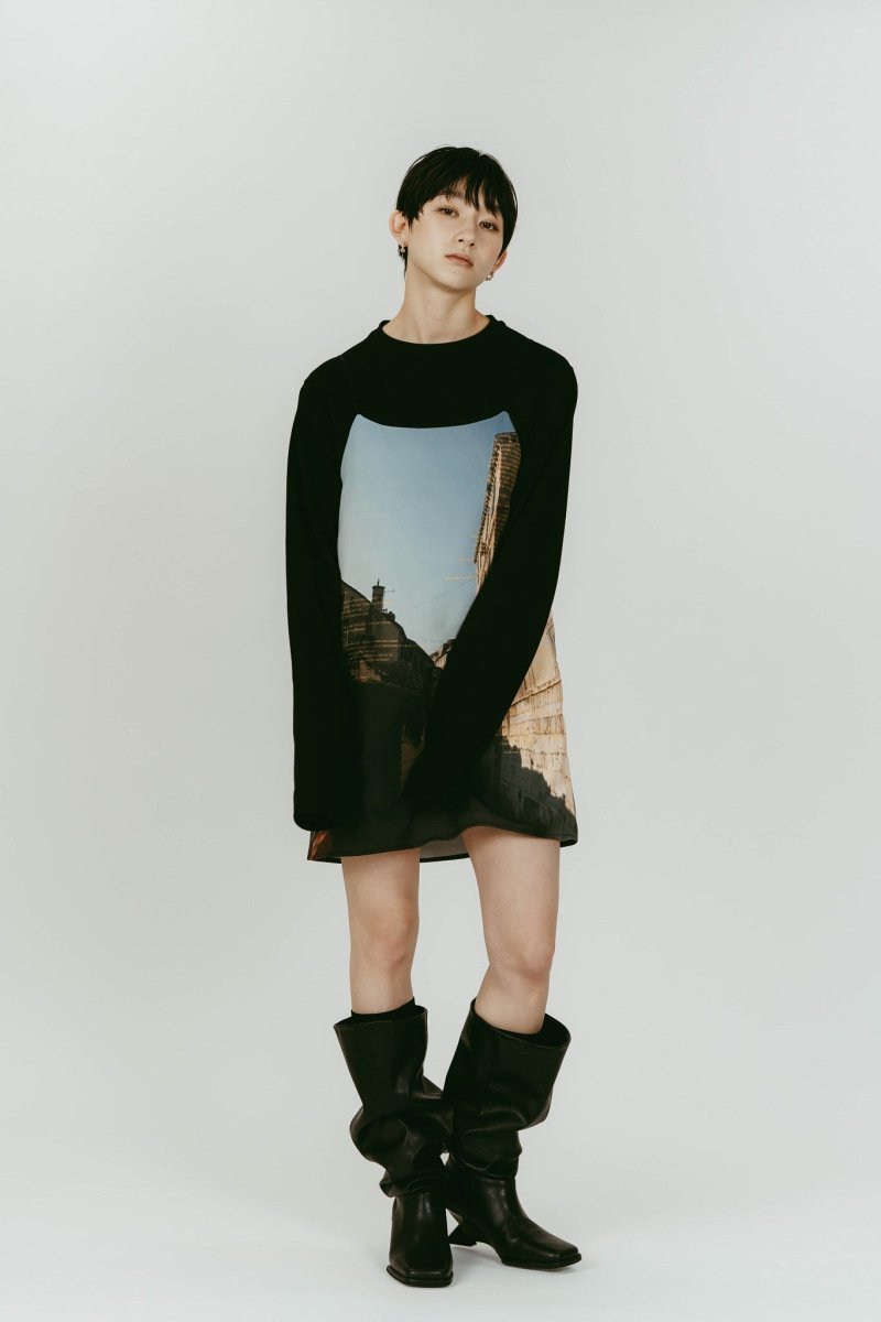 scenery print mini one piece/croatia - KNUTH MARF