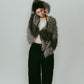 shaggy cardigan/gray,pink - KNUTH MARF