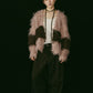 shaggy cardigan/gray,pink - KNUTH MARF