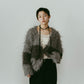 shaggy cardigan/gray,pink - KNUTH MARF
