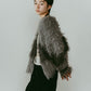 shaggy cardigan/gray,pink - KNUTH MARF