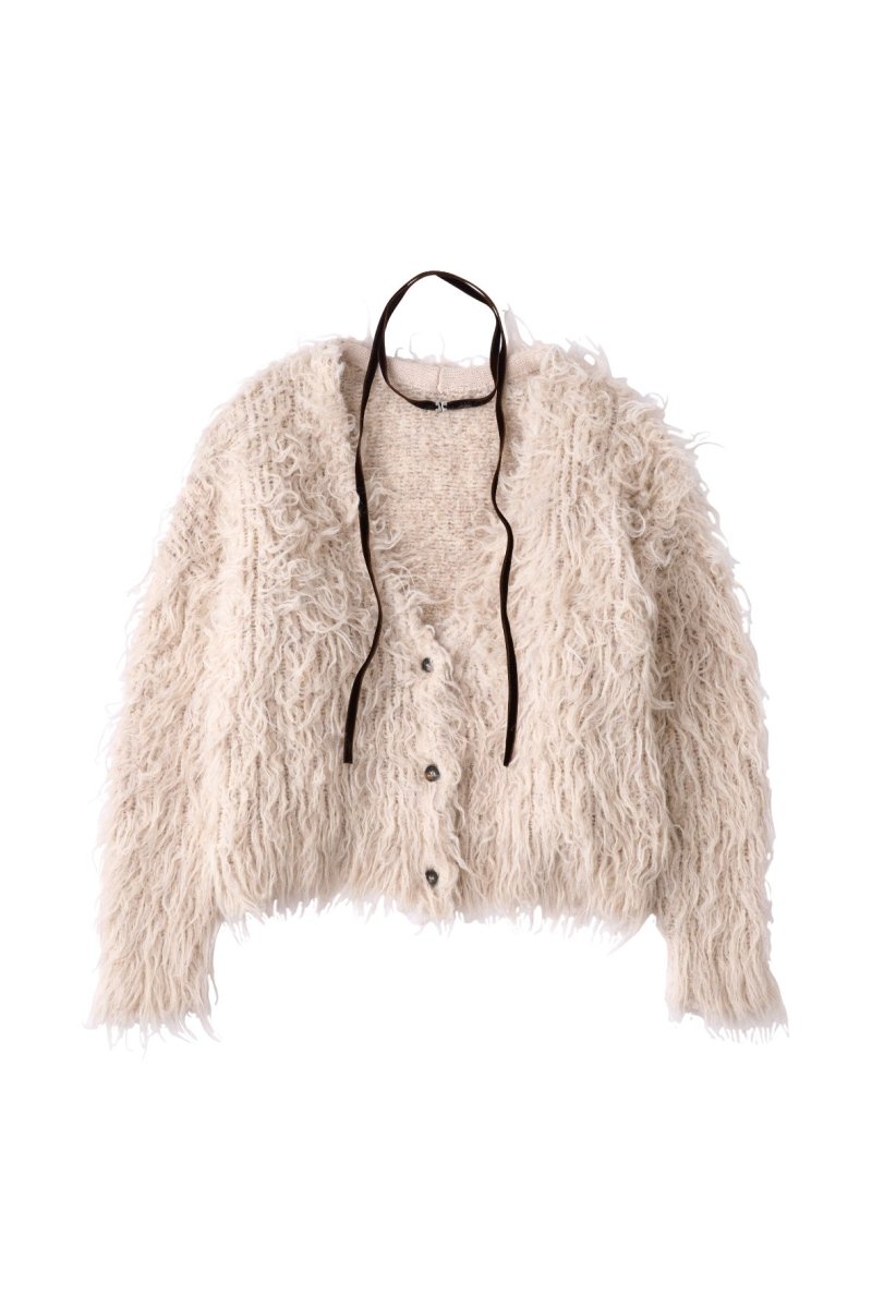 shaggy cardigan/lightbeige - KNUTH MARF