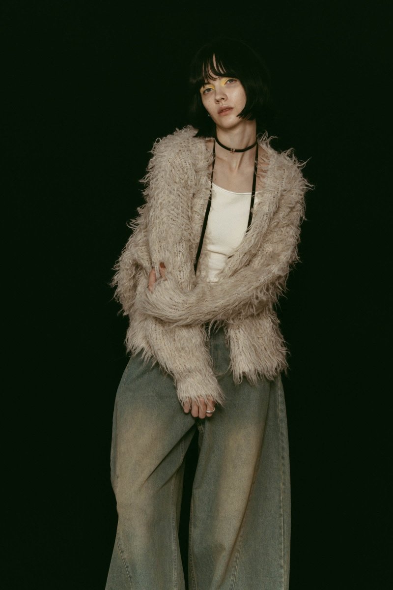 shaggy cardigan/lightbeige - KNUTH MARF