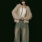 shaggy cardigan/lightbeige - KNUTH MARF