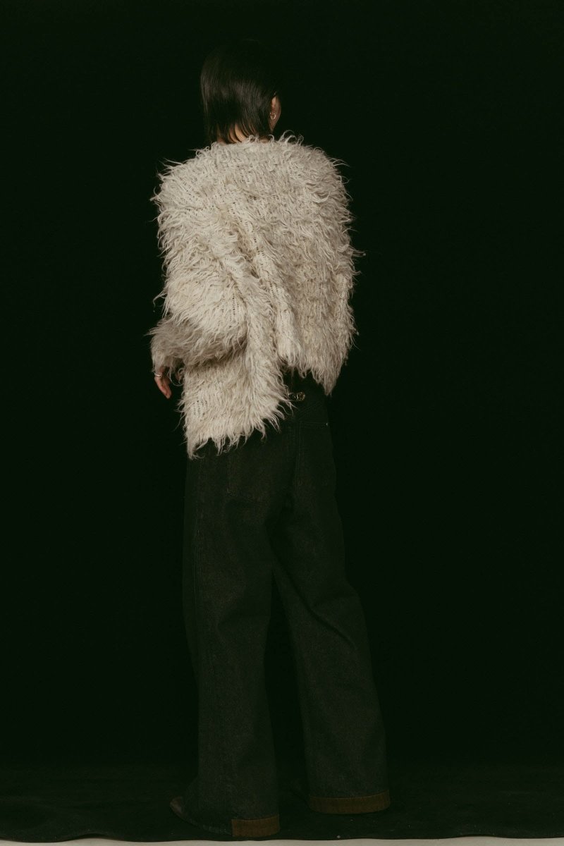 shaggy cardigan/lightbeige - KNUTH MARF