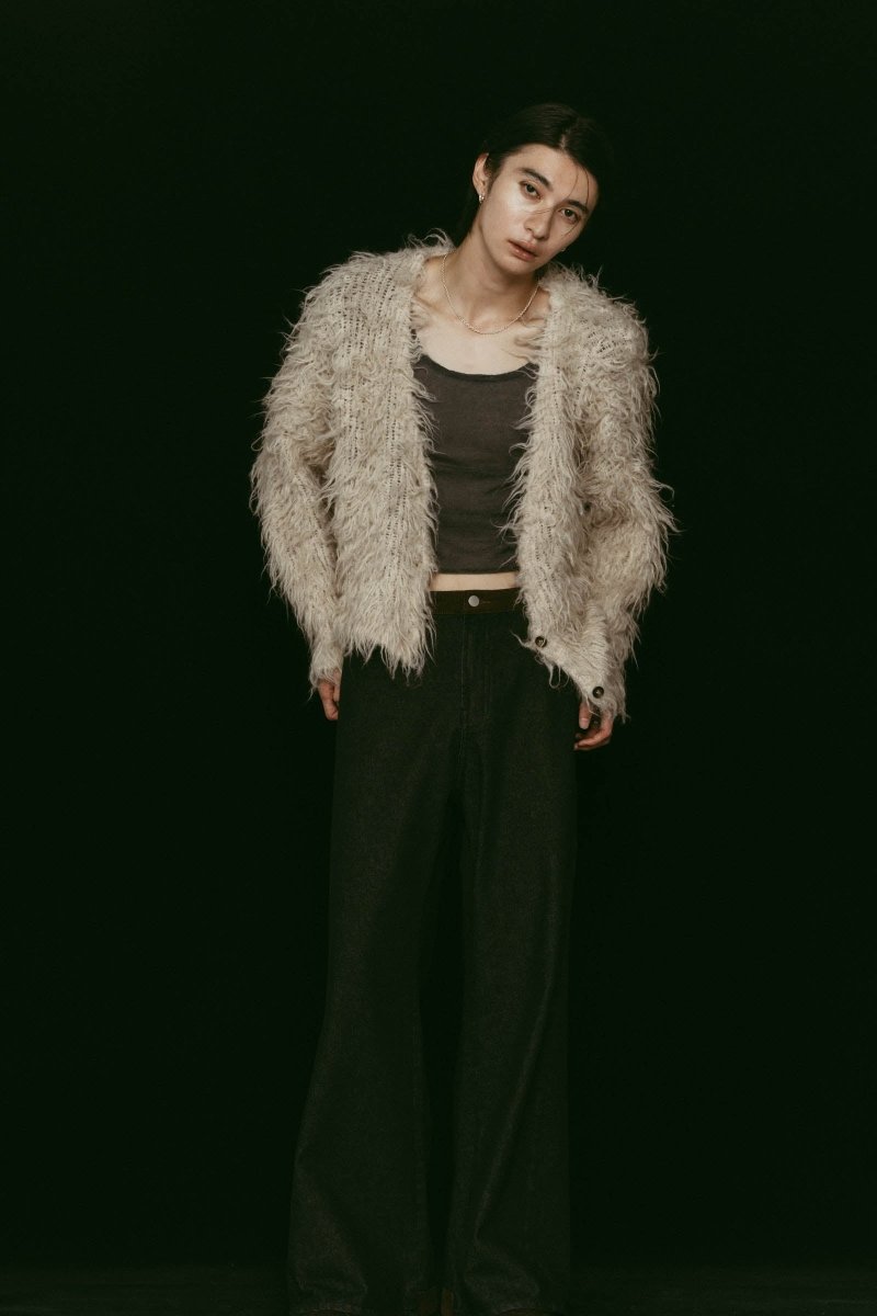 shaggy cardigan/lightbeige - KNUTH MARF