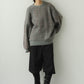 shaggy flower knit(unisex)/gray - KNUTH MARF