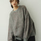 shaggy flower knit(unisex)/gray - KNUTH MARF