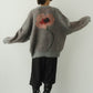 shaggy flower knit(unisex)/gray - KNUTH MARF