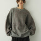 shaggy flower knit(unisex)/gray - KNUTH MARF