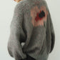 shaggy flower knit(unisex)/gray - KNUTH MARF