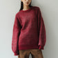 shaggy flower knit(unisex)/red - KNUTH MARF