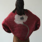 shaggy flower knit(unisex)/red - KNUTH MARF