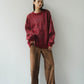 shaggy flower knit(unisex)/red - KNUTH MARF