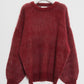 shaggy flower knit(unisex)/red - KNUTH MARF