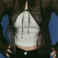 sheer collared blouse/black - KNUTH MARF